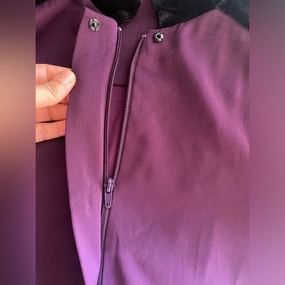 Susan Graver Artisan Bomber Jacket  Womens  Size 16 Peachskin Statement Button - Picture 10 of 16